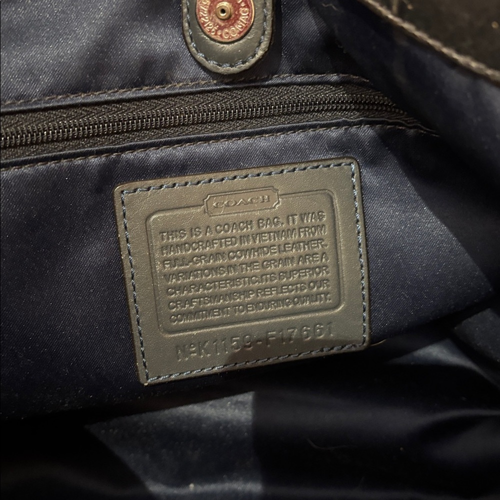 Coach Pewter Croc-Embossed metallic Shoulder Bag and Wallet - Picture 4 of 6
